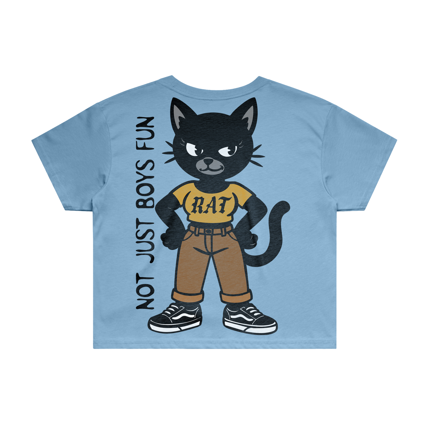 Not Just Boys Fun Sally Cat Crop
