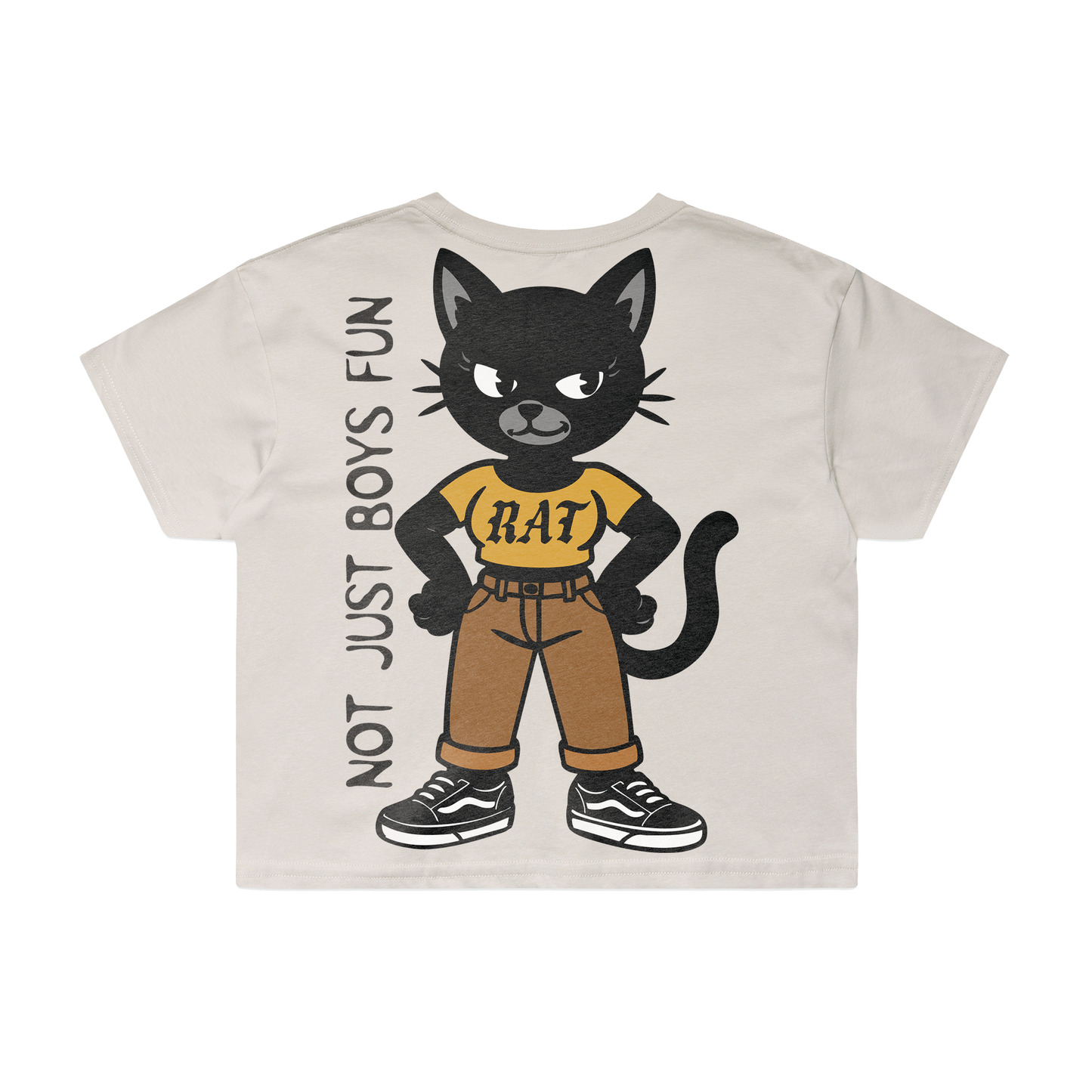 Not Just Boys Fun Sally Cat Crop