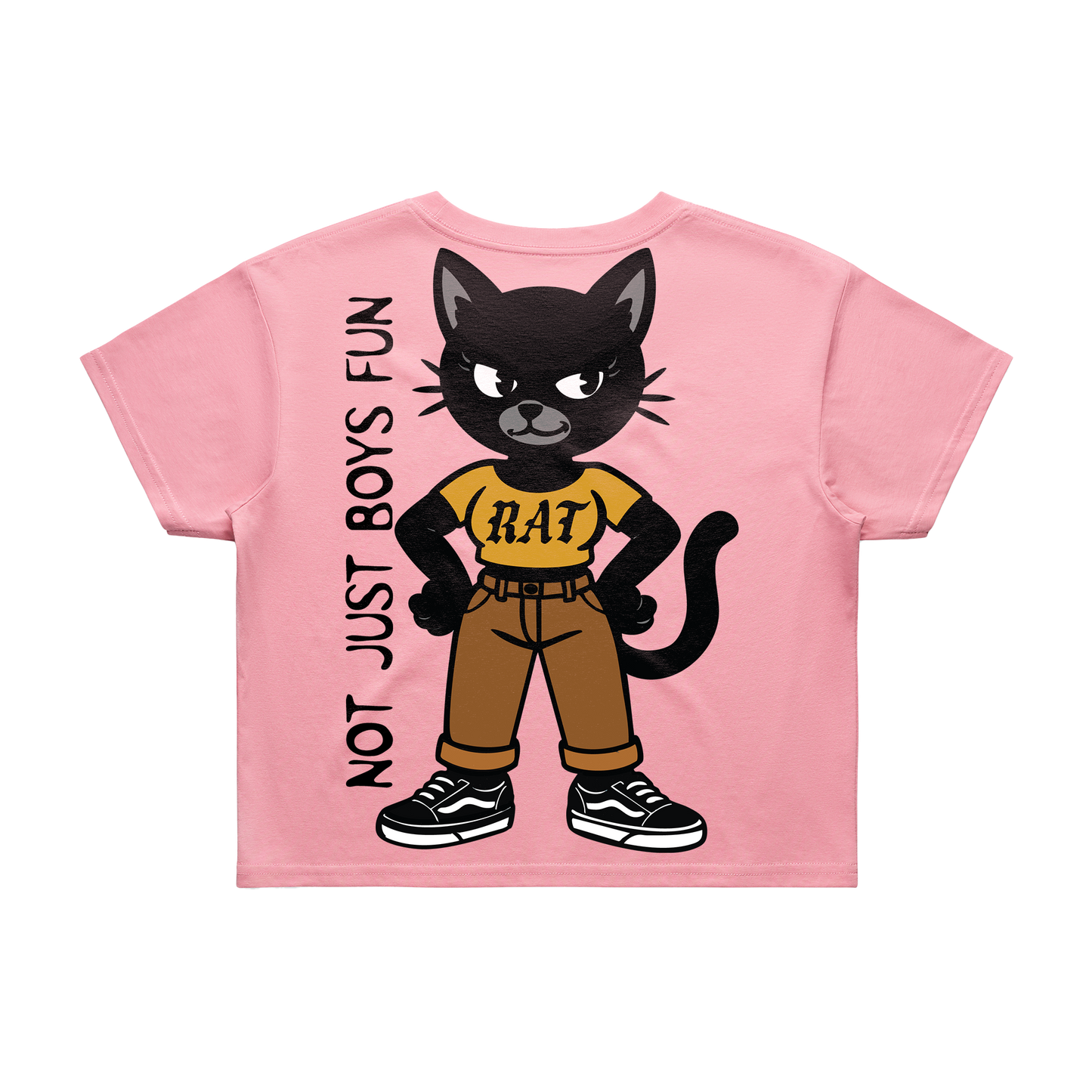 Not Just Boys Fun Sally Cat Crop