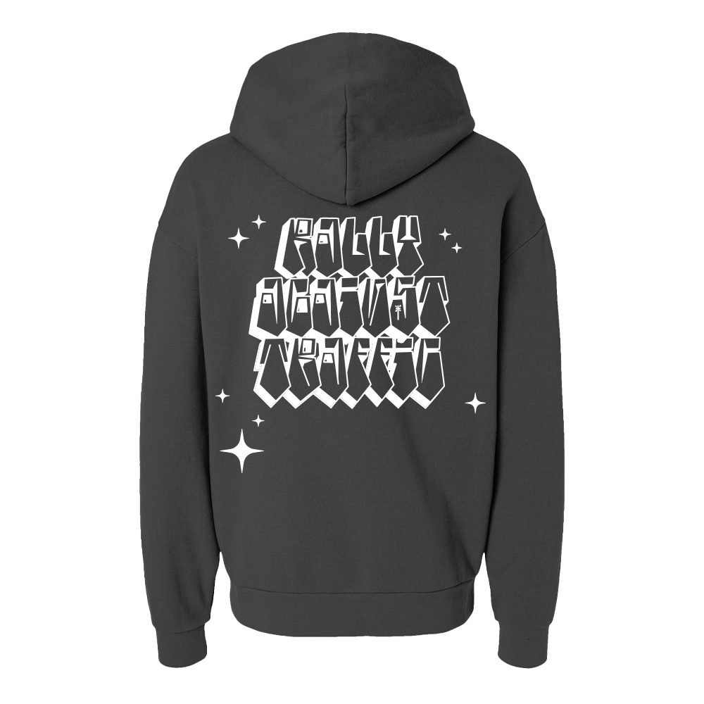 R Logo Graffiti Hoodie