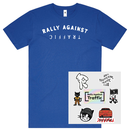 Rally Against Traffic Shirt & Sticker Bundle