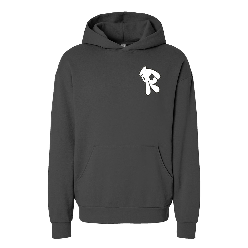 R Logo Graffiti Hoodie